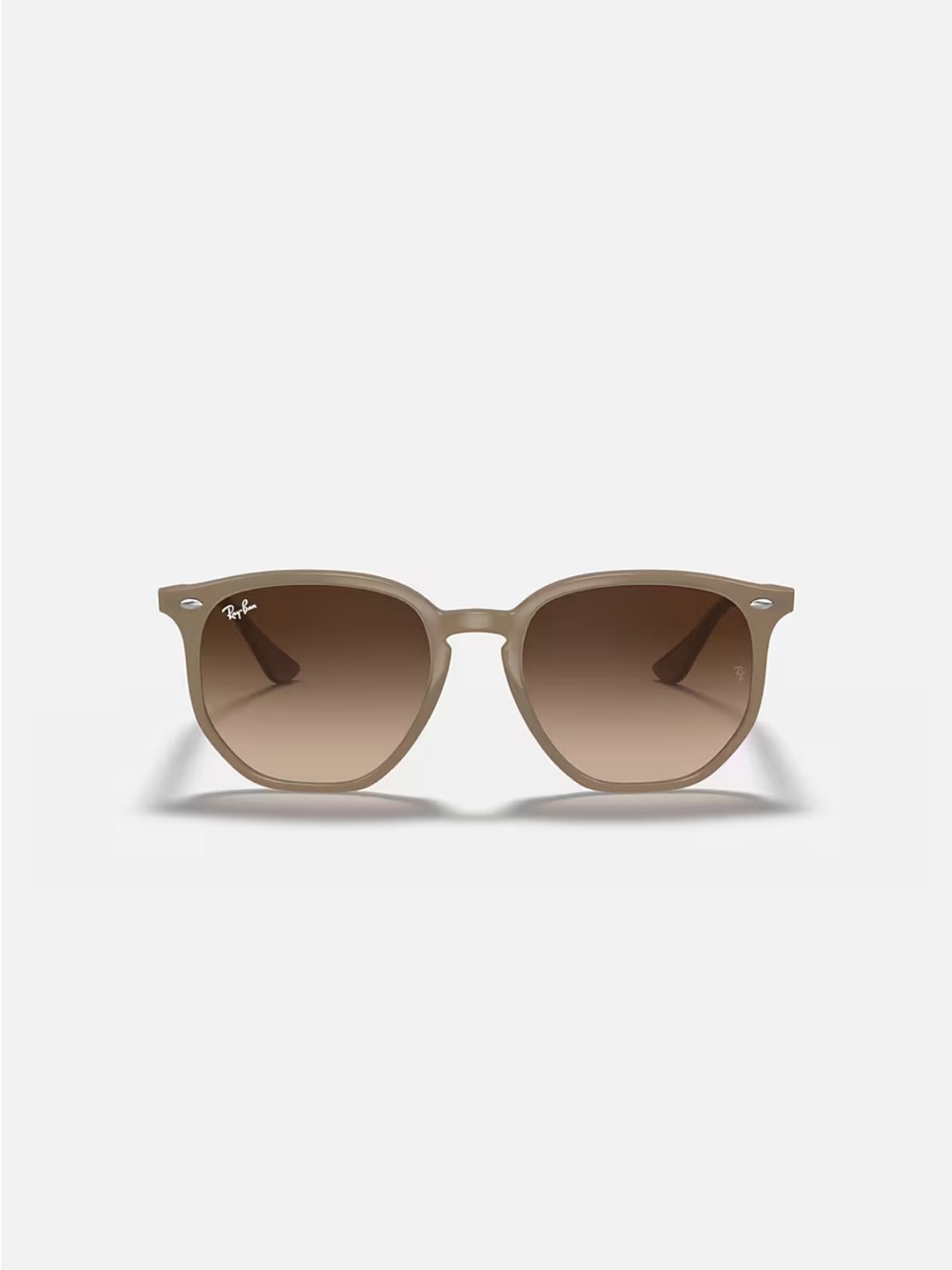 Ray-Ban Beige Frame Brown Gradient Lens Sunglasses